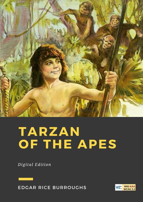 Couverture du livre Tarzan of the Apes de Edgar Rice Burroughs chez Librofilio