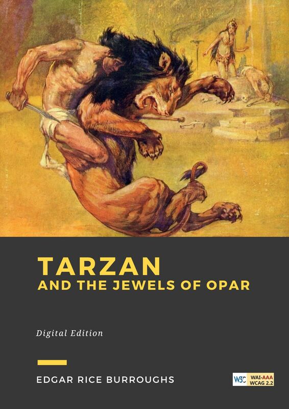 Couverture du livre Tarzan and the Jewels of Opar de Edgar Rice Burroughs chez Librofilio