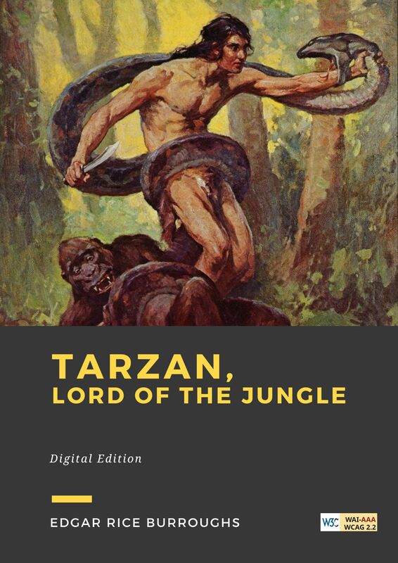 Couverture du livre Tarzan, Lord of the Jungle de Edgar Rice Burroughs chez Librofilio