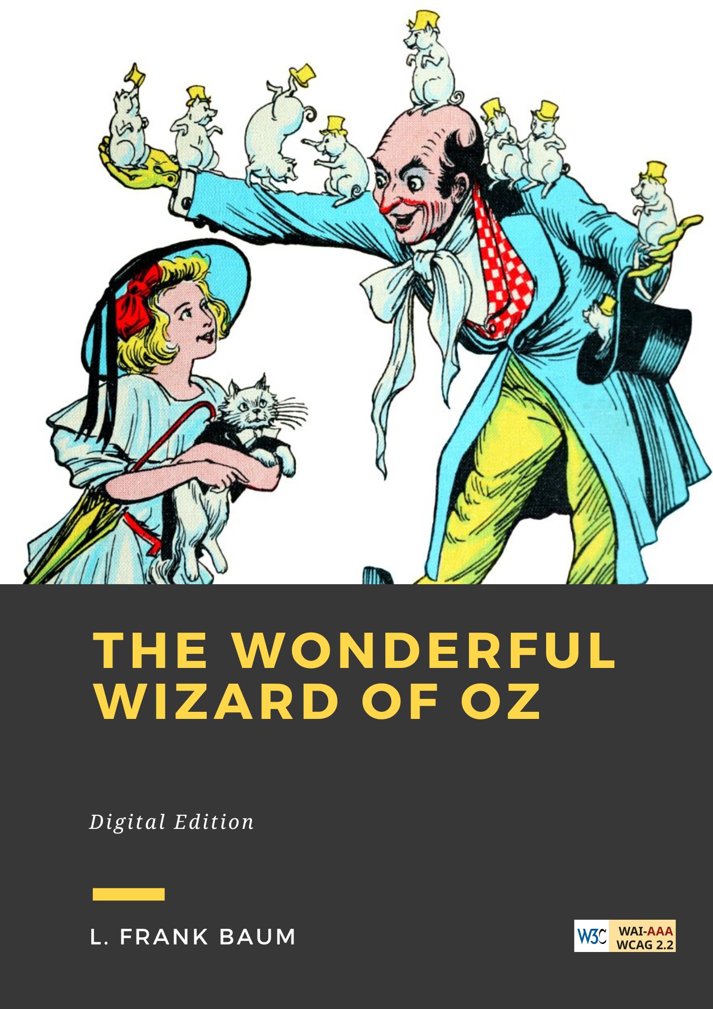 Couverture du livre The Wonderful Wizard of Oz de L. Frank Baum chez Librofilio