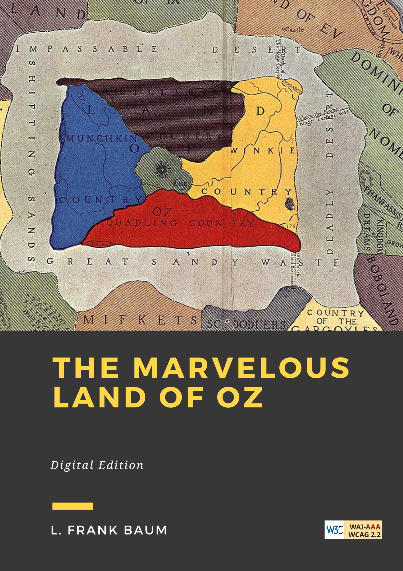 Couverture du livre The Marvelous Land of Oz de L. Frank Baum chez Librofilio