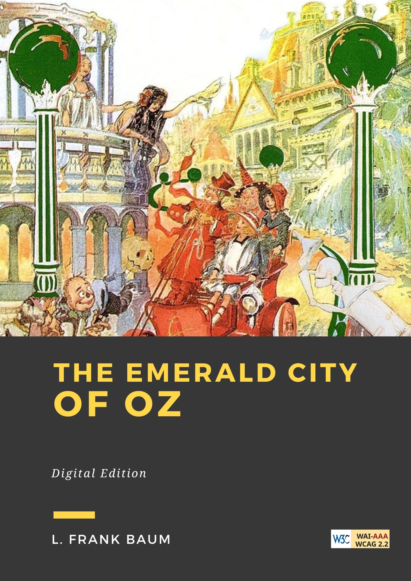 Couverture du livre The Emerald City of Oz de L. Frank Baum chez Librofilio