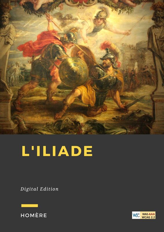 Couverture du livre L'Iliade de Homère chez Librofilio