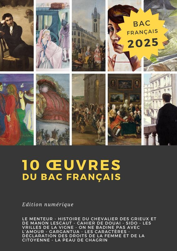 Couverture du livre 10 œuvres du bac français de Divers chez Librofilio